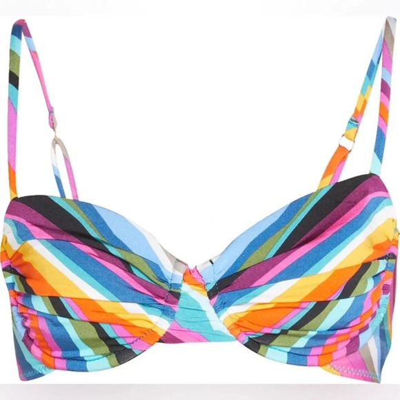 Trina Turk Louvre Striped Underwire Bikini Top - Size 14‎ - NWT - Picture 5 of 11
